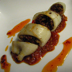 Grilled Morcilla-Stuffed Squid