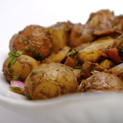 Warm Grilled Potato Salad