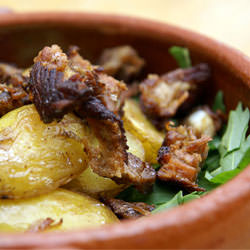 Potato, Pork Rillon and Rocket Salad