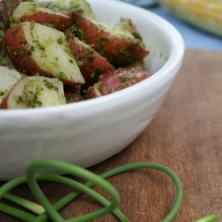 New Potato Salad With Scape Salsa Verde