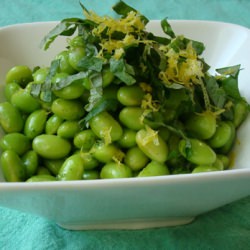 Edamame Shiso salad with Yuzu Vinaigrette