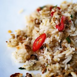 “Meat” Fried Rice, Four Ways