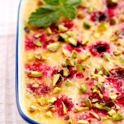 Mascarpone Raspberry Gratins