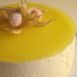 Mango Mousse Mirror Cake