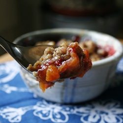 Nectarine and Berry Cobler