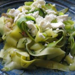 Squash and Zucchini Linguini