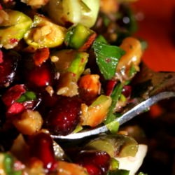 Pomegranate, Walnut, Pistachio Salad