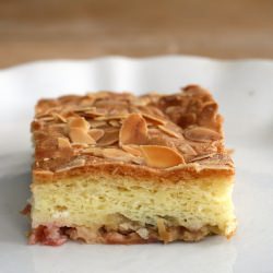 Rhubarb Sponge Cake with Almonds