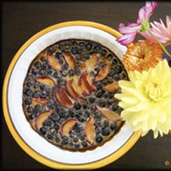 Blueberry and Plum Clafoutis