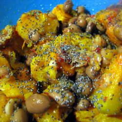 Roast Pumpkin and Borlotti Beans