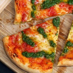 Tomato and Pesto Pizza