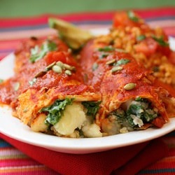 Potato Chard Enchiladas