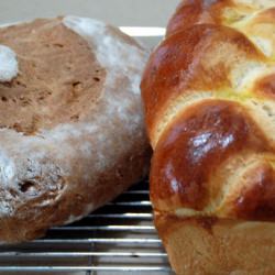 Challah and Wheat Bread