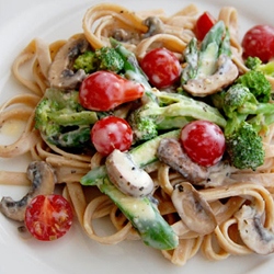 Vegetable Fettuccine Alfredo