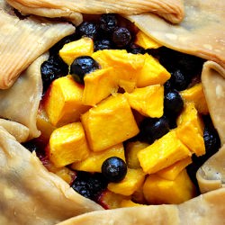 Mango and Blueberry Galette