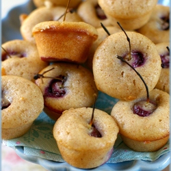 Mini Cherry Almond Tea Cakes