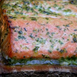 Cilantro Lime Cedar Plank Salmon