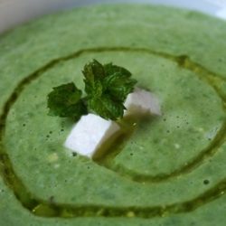 Pea, Feta & Mint Soup