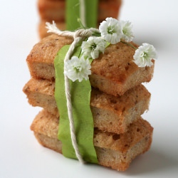 Hazelnut Financier with Green Apple