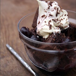 Cherry & Chocolate Brownie Dessert