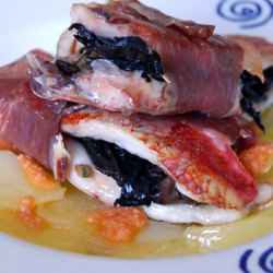 Red Mullet Stuffed with Mushrooms