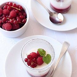 Red Berry Almond Milk Panna Cotta