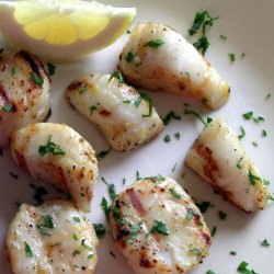 Lemon Butter Grilled Scallops