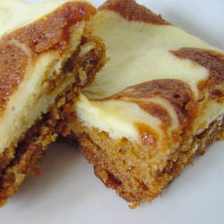 Pumpkin Cream Cheese Swirl Brownies