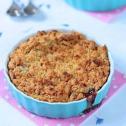 Plum Raspberry Cardamom Crumble