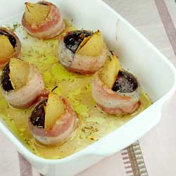 Fig Pear and Bacon Wraps