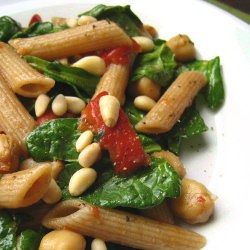 Garlicky Penne with Baby Spinach