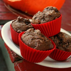 Pumpkin Pecan Cocoa Muffins