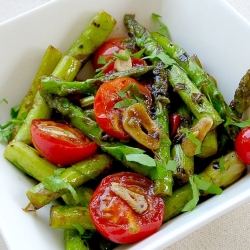 Grilled Asparagus and Cherry Tomato