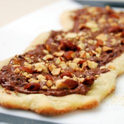 Nutella and Roasted Almond Pizza