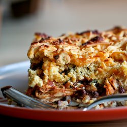 Cheesy Chicken Enchilada Casserole