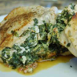 Spinach Stuffed Pork Chops