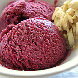 Grape Sorbet and Almond Cookies