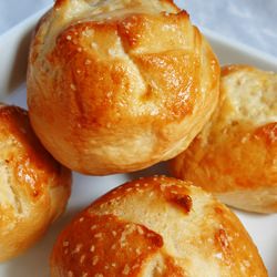 Golden Pretzel Rolls