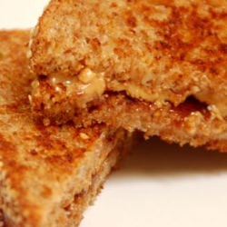 Health-Upped Grilled PB&J sandwich