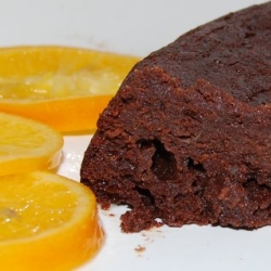 Chocolate Cake & Poached Mandarins