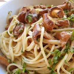 Chanterelle & Roasted Garlic Pasta