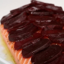 Oven-Baked Salmon with Beetroot