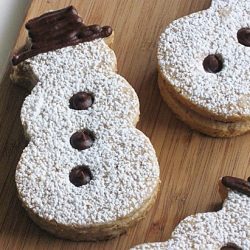 Snowman Linzer Sablés