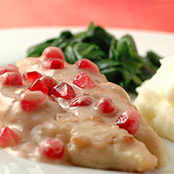 Chicken w/Pomegranate-Ginger Sauce