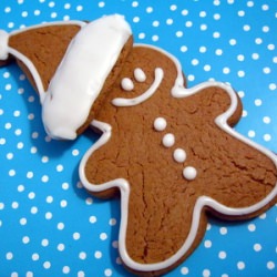 Nic’s Gingerbread Man, as Santa