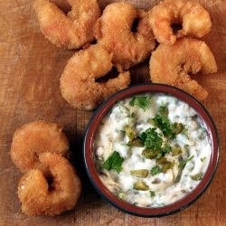 Homemade Scampi with Tartare Sauce