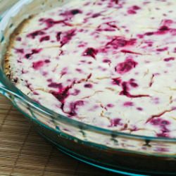 Low-Sugar Raspberry Cheesecake