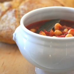 Chickpea Soup & No Knead Bread