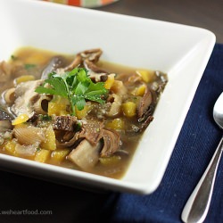 Acorn Squash and Wild Mushroom Soup