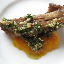 Lamb Spare Ribs with Kabocha Puree